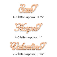 Sterling Silver/Rose-plated Diamond-cut Name Plate