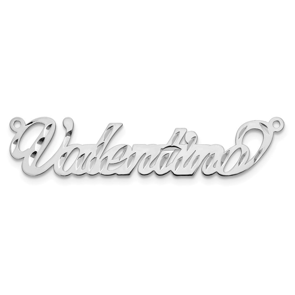 Sterling Silver/Rhodium-plated Diamond-cut Name Plate