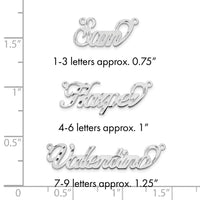 10k White Gold Diamond-cut Name Plate