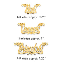 Sterling Silver/Gold-plated Diamond-cut Hearts Name Plate