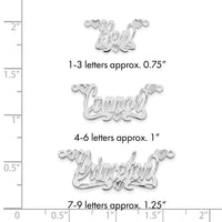 10K White Gold Diamond-cut Hearts Name Plate