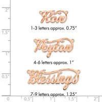 14k Rose Gold Diamond-cut Name Plate