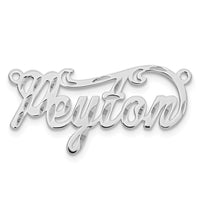 14k White Gold Diamond-cut Name Plate