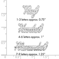 Sterling Silver/Rhodium-plated Diamond-cut Name Plate