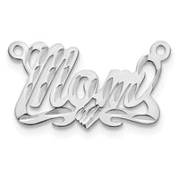14k White Gold Diamond-cut Heart Name Plate