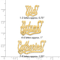 Sterling Silver/Gold-plated Satin Diamond-cut Heart Name Plate