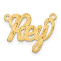 14k Yellow Gold Satin Diamond-cut Name Plate
