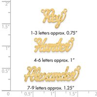 Sterling Silver/Gold-plated Satin Diamond-cut Name Plate