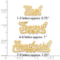 Sterling Silver/Gold-plated Satin Diamond-cut Heart Name Plate