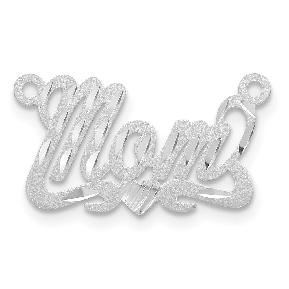 14k Yellow Gold Satin Diamond-cut Heart Name Plate