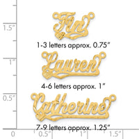 Sterling Silver/Gold-plated Satin Diamond-cut Heart Name Plate