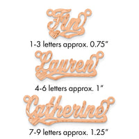 14k Rose Gold Satin Diamond-cut Heart Name Plate