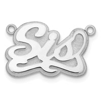 14k White Gold 3D Polished Name Plate