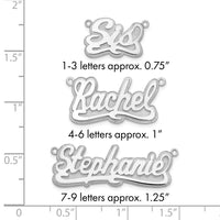10k White Gold 3D Polished Name Plate