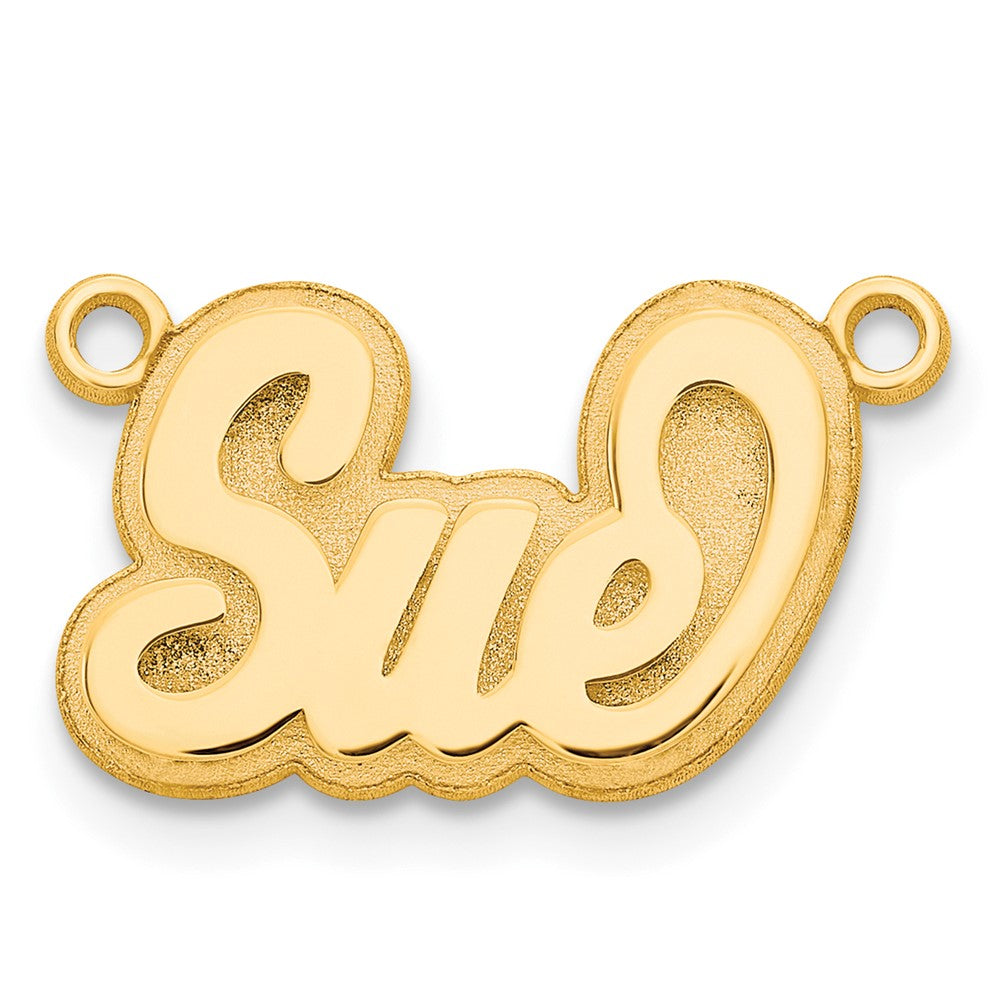 Sterling Silver/Gold-plated 3D Polished Name Plate