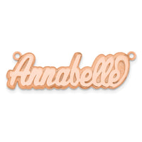 Sterling Silver/Rose-plated 3D Polished Name Plate