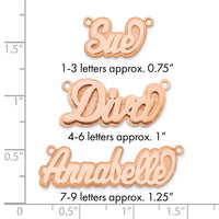 14k Rose Gold Polished 3D Name Plate