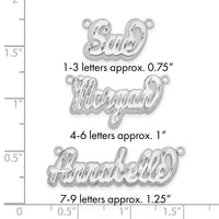 10k White Gold 3D Diamond-cut Name Plate