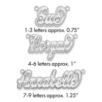 10k White Gold 3D Diamond-cut Name Plate