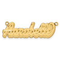 Sterling Silver/Gold-plated 3D Satin Diamond-cut Name Plate