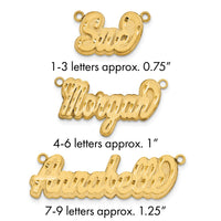 Sterling Silver/Gold-plated 3D Satin Diamond-cut Name Plate