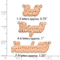 14k Rose Gold 3D Satin Diamond-cut Name Plate