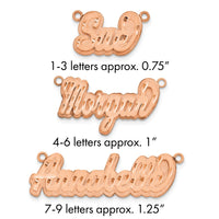 14k Rose Gold 3D Satin Diamond-cut Name Plate
