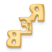 14k Yellow Gold Small cut-out Monogram Tie Tac