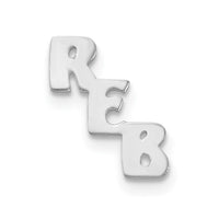 Sterling Silver/Rhodium-plated Small cut-out Monogram Tie Tac