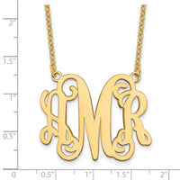 Sterling Silver/Gold-plated Monogram Necklace