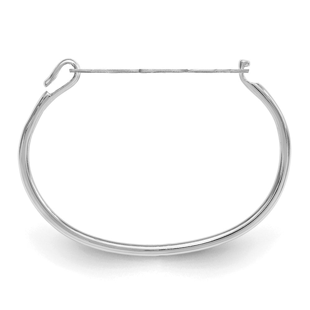 10k White Gold Monogram with Sterling Silver Bangle