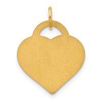 14k Yellow Gold Monogram Heart Charm