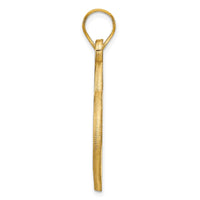 14k Yellow Gold Etched Heart Pendant