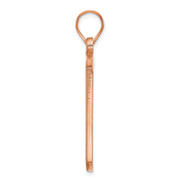 Sterling Silver/Rose-plated Brushed Monogram Pendant