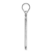Sterling Silver/Rhodium-plated Brushed Monogram Pendant