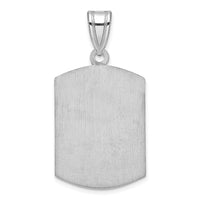 10k White Gold Brushed Monogram Pendant