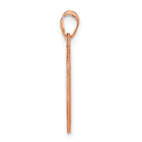 14k Rose gold Small Round Monogram Pendant