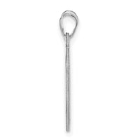 10k White Gold Small Round Monogram Pendant