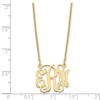 Sterling Silver/Gold-plated Small Monogram Necklace