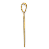 14k Yellow Gold Round Cut-out Monogram Pendant