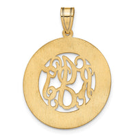 10k Yellow Gold Round Family Monogram Pendant