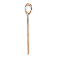 14k Rose Gold Round Family Monogram Pendant