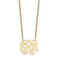 Sterling Silver/Gold-plated Medium Monogram Necklace