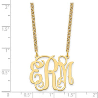Sterling Silver/Gold-plated Medium Monogram Necklace
