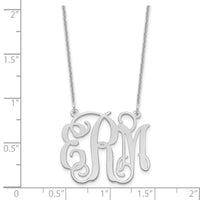 14k White Gold Medium Monogram Necklace