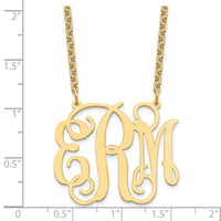 Sterling Silver/Gold-plated Large Monogram Necklace