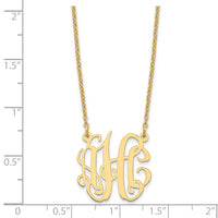 Sterling Silver/Gold-plated Small Monogram Necklace