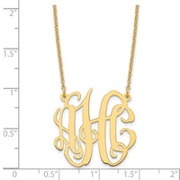 Sterling Silver/Gold-plated Small Monogram Necklace