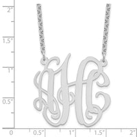Sterling Silver/Rhodium-plated Medium Monogram Necklace