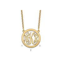 Sterling Silver/Gold-plated Small Family Monogram Necklace